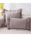 Manufacturers lotus edge pillow case small fresh pillow suede sofa bedside pillow case wholesale a hair