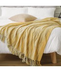 American rural leisure blanket knitting blanket bed end scarf tassels in sofa blanket living room photo blanket