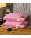 Feather velvet pillow core three dimensional net edge three line lattice Hotel student pillow double pillow adult family hair wholesale