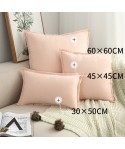 Lotus leaf Nordic luxury square pillow cover suede bedside cushion pillow cover household products Amazon source