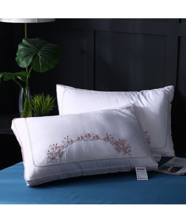 Factory wholesale cotton three-dimensional lace Korean feather silk pillow pillow Hotel pillow core neck pillow health pillow hair generation