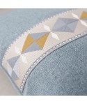 Manufacturer geometric embroidery national style linen pillow household goods sofa cloth office waist pillow