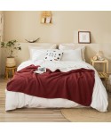 Custom made thickened waffle cotton cashmere knitted double layer warm wool blanket sofa cover blanket car nap blanket