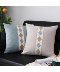 Manufacturer geometric embroidery national style linen pillow household goods sofa cloth office waist pillow