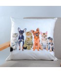 Digital printed animal flannel custom pillow cover short plush office car cushion cover sofa pillow