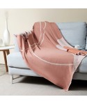 Export to Europe and America, North America light luxury jacquard blanket, knitted sofa blanket, home stay model room, bed end blanket, bed towel