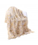 Amazon tassel blanket northern Europe sofa cover blanket home leisure blanket bed end blanket scarf orange