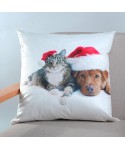 Digital printed animal flannel custom pillow cover short plush office car cushion cover sofa pillow