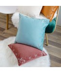 Korean sweet little fresh pillow embroidery Nordic style sofa smile broken flower cushion cover pillow cover