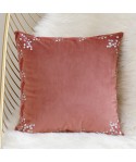 Korean sweet little fresh pillow embroidery Nordic style sofa smile broken flower cushion cover pillow cover