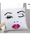 Digital printing goddess portrait black and white series flannel pillow cover sofa cushion car pillow