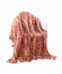 Amazon tassel blanket northern Europe sofa cover blanket home leisure blanket bed end blanket scarf orange