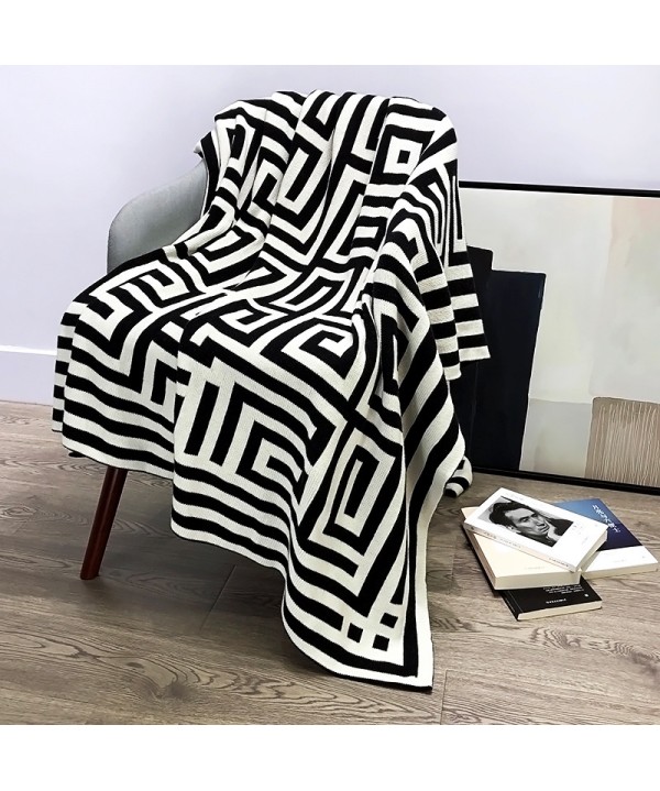 G letter Nordic pure cotton blanket autumn and winter leisure blanket single sofa blanket living room lunch blanket factory customization