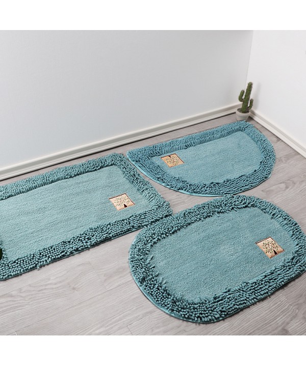 Bathroom round floor mat water absorption toilet bathroom non slip carpet door mat entrance bedroom pad 