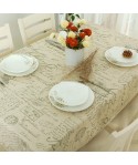 European alphabet printed cotton and Linen Tablecloth one piece for sale