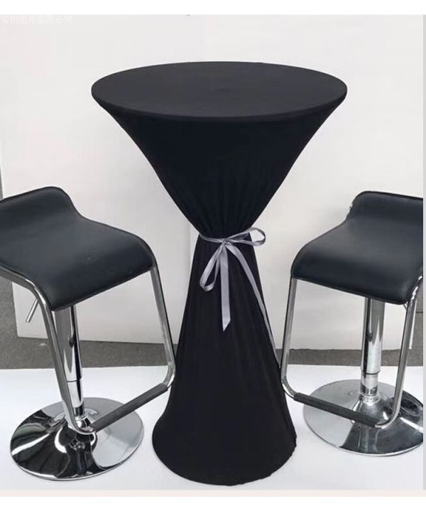 Elastic cocktail table cover bar table cover color elastic tablecloth table cover hotel wedding decoration round table cover