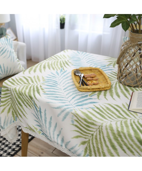 American country table cloth cloth table cloth table cloth literature and art fresh rectangular green leaves a hair 