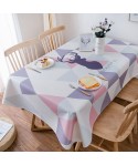 A Nordic style creative tablecloth cloth cloth art wash free tea table mat modern simple Cotton Linen Tablecloth 