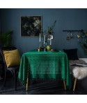 Dark green retro American Crochet round table knitted hollow art tea table cover shooting background cloth 