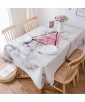 A Nordic style creative tablecloth cloth cloth art wash free tea table mat modern simple Cotton Linen Tablecloth 