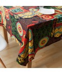 Factory direct selling Bohemia Mediterranean linen square meal Cotton Linen Tablecloth tea table cloth tablecloth cover cloth 