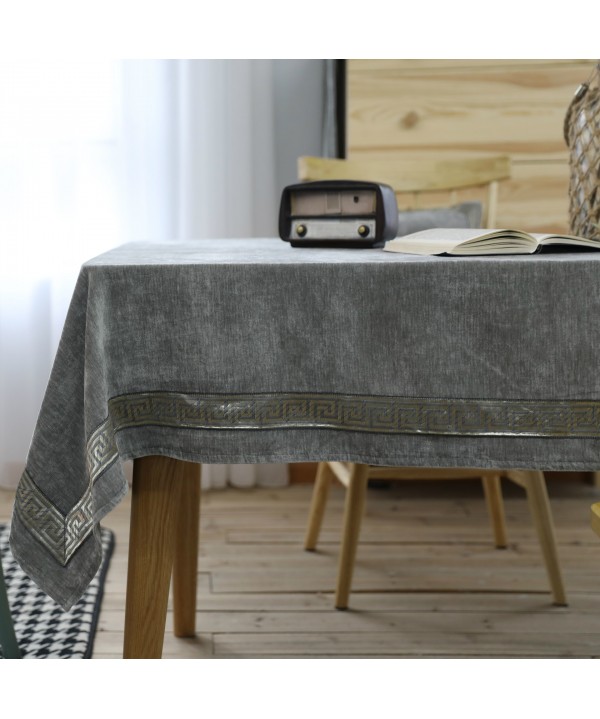 Gray North European table cloth cloth rectangular American blue tea table table cloth table cloth custom made 