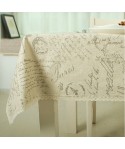 European alphabet printed cotton and Linen Tablecloth one piece for sale