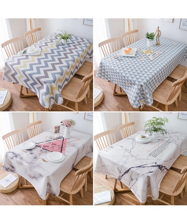 A Nordic style creative tablecloth cloth cloth art wash free tea table mat modern simple Cotton Linen Tablecloth 