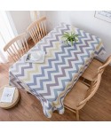 A Nordic style creative tablecloth cloth cloth art wash free tea table mat modern simple Cotton Linen Tablecloth 