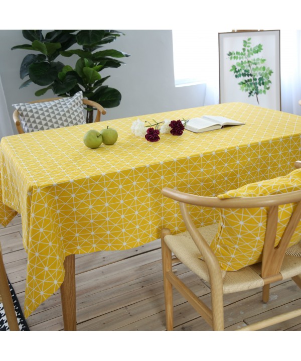 Factory direct cotton and hemp material modern simple small fresh tea table rectangular living room table book tablecloth 