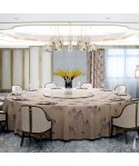 Banquet table cloth Club round table cloth hotel jacquard table skirt restaurant round table cloth table skirt turntable cloth