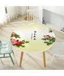 A new Chinese style soft glass printing crystal board water and oil repellent tablecloth