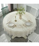 Factory direct sale hotel anti scalding tablecloth European style gilding plastic PVC tablecloth household round table cloth waterproof and oil proof