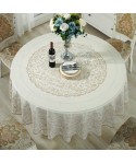 European style gilded PVC tablecloth, 230cm in diameter, big round tablecloth, waterproof and oil proof, restaurant tablecloth