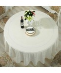 European style gilded PVC tablecloth, 230cm in diameter, big round tablecloth, waterproof and oil proof, restaurant tablecloth