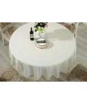 Factory direct sale diameter 210230cm big round tablecloth European style gilded PVC round table cloth water and oil proof tablecloth