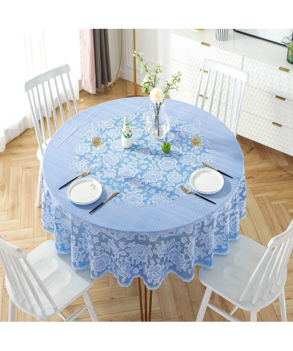 European style gilded PVC tablecloth, 230cm in diameter, big round tablecloth, waterproof and oil proof, restaurant tablecloth