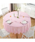 European style gilded PVC tablecloth, 230cm in diameter, big round tablecloth, waterproof and oil proof, restaurant tablecloth