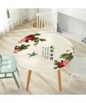 A new Chinese style soft glass printing crystal board water and oil repellent tablecloth