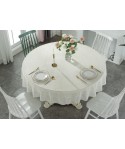 Factory direct sale diameter 210230cm big round tablecloth European style gilded PVC round table cloth water and oil proof tablecloth